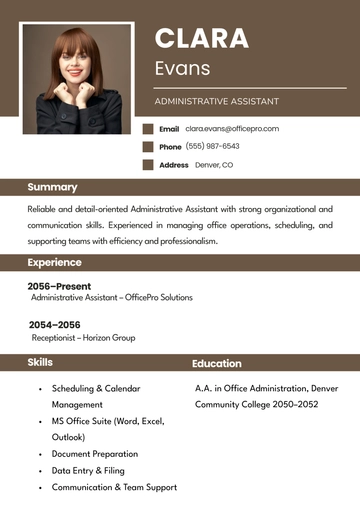 Minimalist Resume Infographic Template