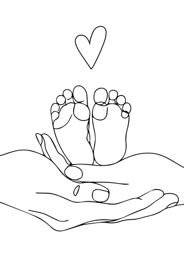 Free Heartline Mother's Day Drawing Template to Edit Online