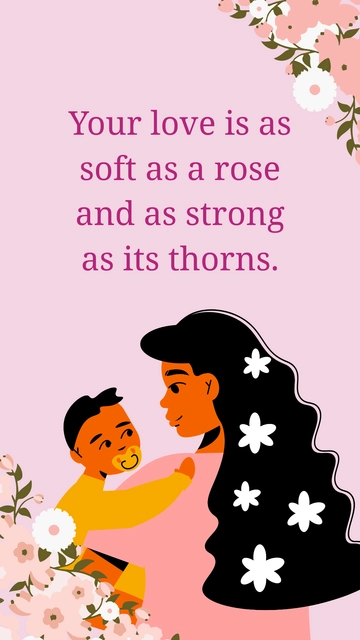 Free Sweet Pink Mother’s Day Quote Template to Edit Online