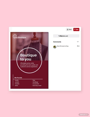 Boutique Pinterest Pin Template