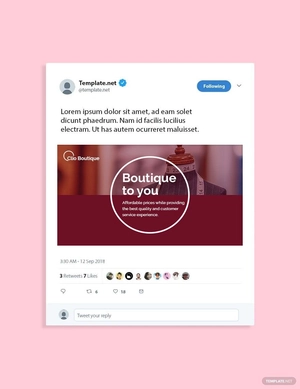 Boutique Twitter Post Template