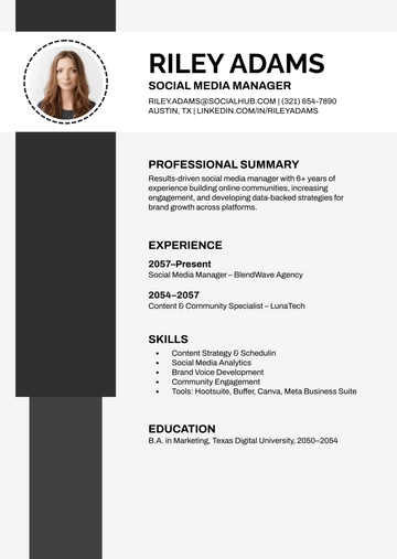 Free Gray Resume Visual Infographic Template to Edit Online