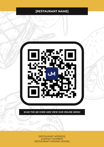 Free Blank QR Code Food Menu Template to Edit Online