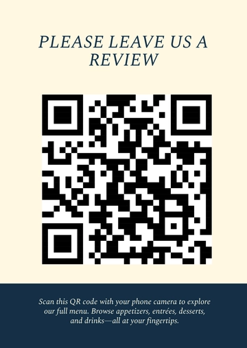 Free Restaurant QR Code Menu Template to Edit Online