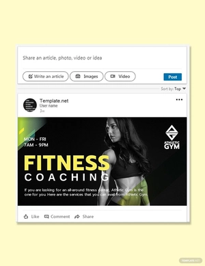Fitness Trainer Coach Linkedin Post Template