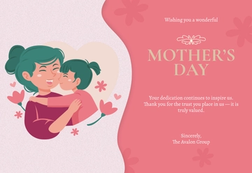 Free Client Mother’s Day Thank You Card Template to Edit Online