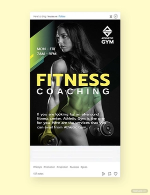 Fitness Trainer Coach Tumblr Post Template