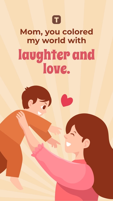 Free Colorful Child-to-Mother Quote Template to Edit Online