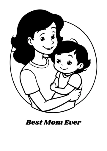 Free Best Mom Ever Mother's Day Drawing Template to Edit Online