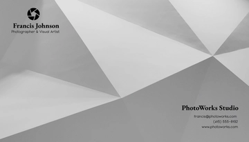 Free Gray Visiting Photo Business Card Template to Edit Online