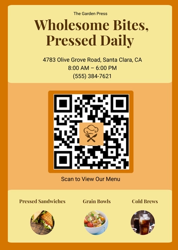 Free QR Code Menu Project Template to Edit Online