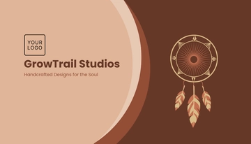 Free Boho Visiting Business Card Template to Edit Online