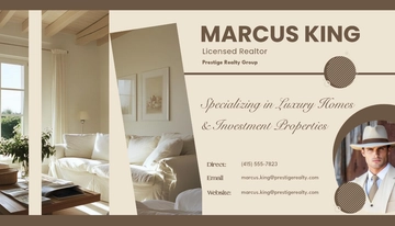 Free Real Estate Visiting Business Card Template to Edit Online