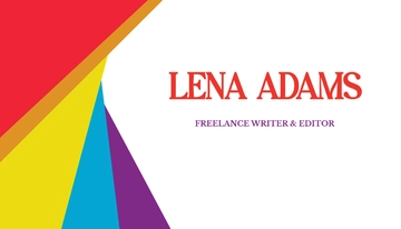 Free Colorful Freelancer Visiting Business Card Template to Edit Online