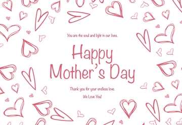 Free Printable Handprint Mother’s Day Card Template to Edit Online
