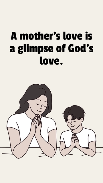 Free Religious Mother's Day Quote Template to Edit Online