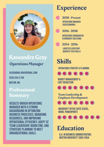 Free Personal Resume Infographic Template to Edit Online