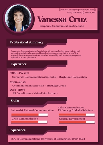 Free Corporate Resume Infographic Template to Edit Online