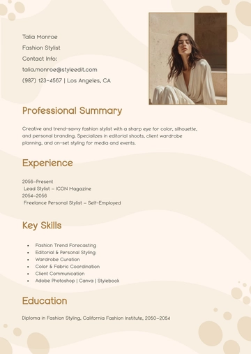 Free Stylish Resume Infographic Template to Edit Online