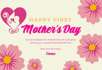 Free Mother’s Day Card for New Mom Template to Edit Online