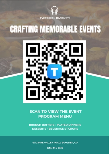 Free Professional QR Code Program Menu Template to Edit Online