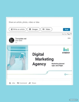 Digital Marketing Company Agency linkedin Post Template