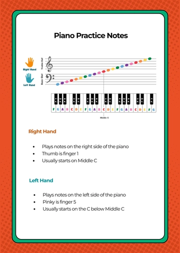 Free Piano Practice Notes Template to Edit Online