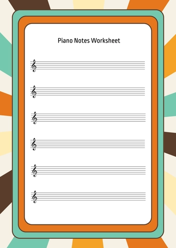 Free Piano Notes Worksheet Template to Edit Online