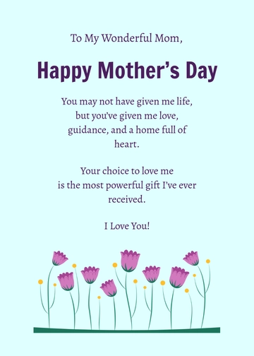 Free Mother's Day Wishes for Adoptive Moms Template to Edit Online