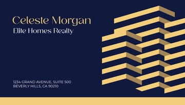Free Gold Realtor QR Code Business Card Template to Edit Online