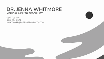 Free Gray Medical Health Business Card Template to Edit Online