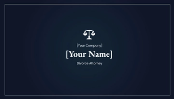 Free Blank Divorce Lawyer Business Card Template to Edit Online