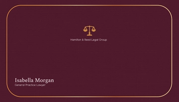 Free Luxury Lawyer Business Card Template to Edit Online