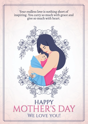Free Elegant Mother’s Day Wishes for Single Mom Template to Edit Online