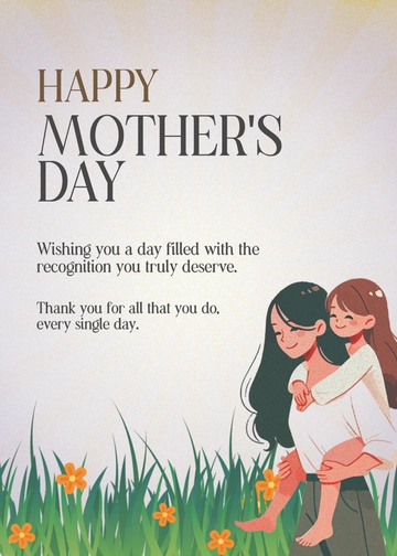 Free Creative Classic Mother’s Day Wishes Template to Edit Online
