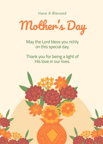 Free Religious Mother's Day Wishes Template to Edit Online