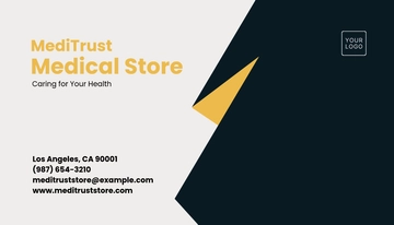 Free Medical Store Business Card Template to Edit Online