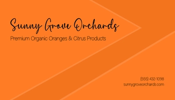 Free Elegant Orange QR Code Business Card Template to Edit Online