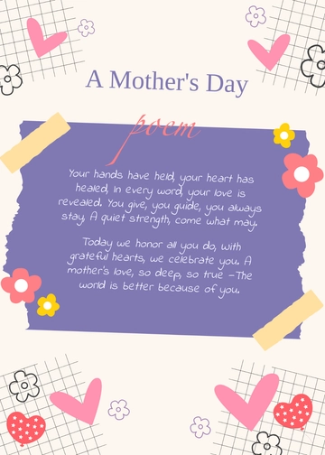 Free Poetic Mother's Day Wishes Template to Edit Online