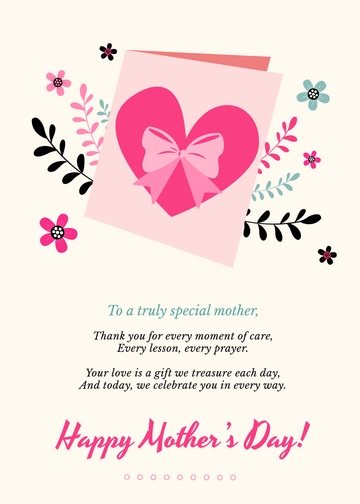 Free Memorable Mother’s Day Wishes Template to Edit Online