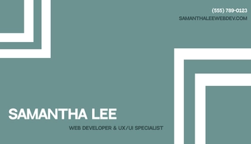 Free Web Developer QR Code Business Card Template to Edit Online
