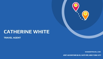 Free Travel Agent QR Code Business Card Template to Edit Online