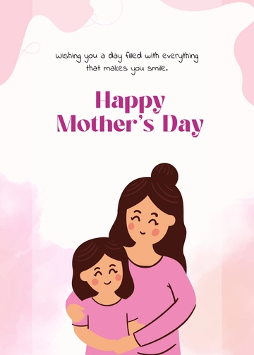 Free Pastel Happy Mother’s Day Wishes Template to Edit Online