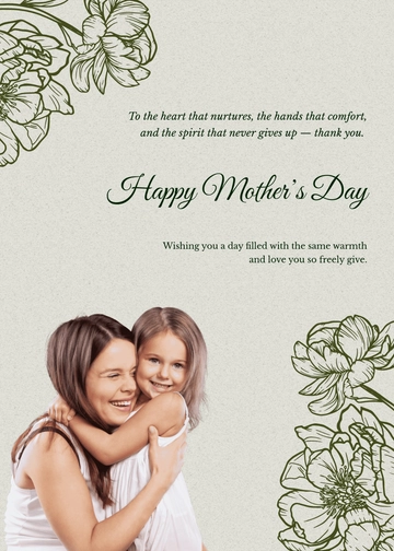 Free Heart Touching Mother's Day Wishes Template to Edit Online