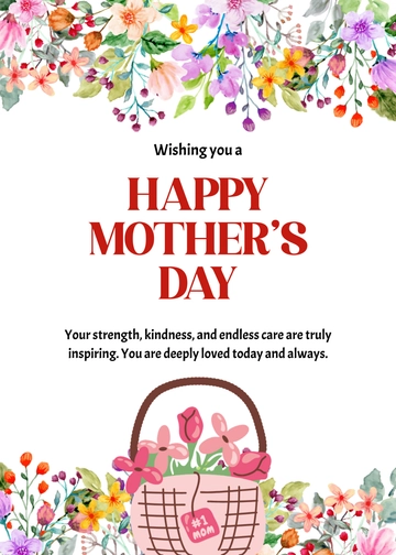 Printable Emotional Mother’s Day Wishes Template to Download