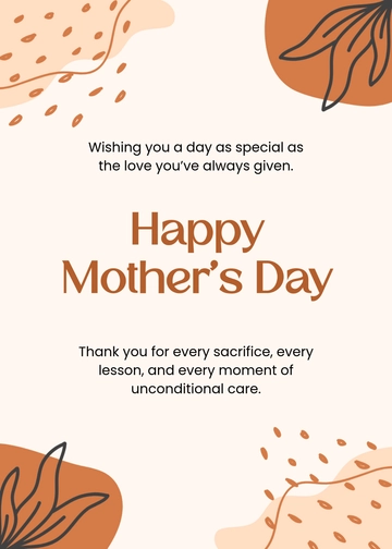 Modern Thank you Mother’s Day Wishes Template to Download