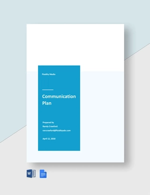 Advertising Agency Communication Plan Template