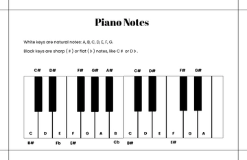 Minimal Piano Notes Template to Download
