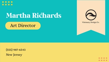 Free Colorful Art Director QR Code Business Card Template to Edit Online
