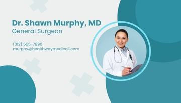 Free Medical Surgeon Business Card Template to Edit Online